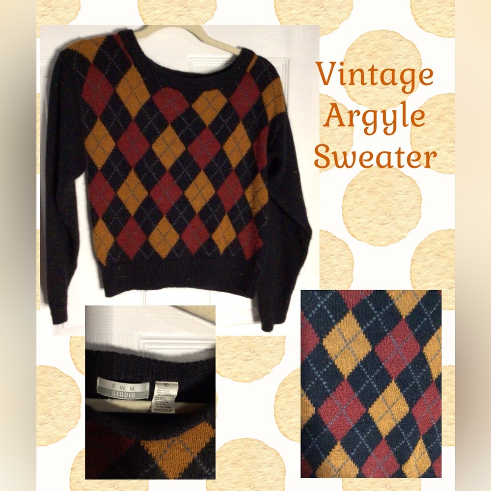 Vintage argyle sweater